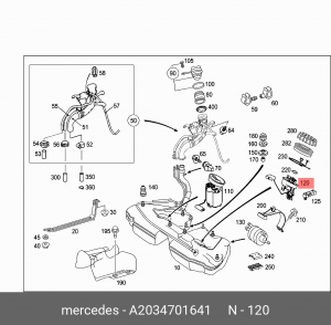 Датчик уровня топлива A 203 470 16 41 MERCEDES BENZ