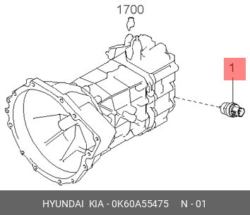 Датчик скорости 0K60A55475 HYUNDAI KIA