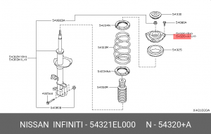 Опора амортизатора подвески 54321-EL000 NISSAN