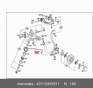 Рычаг подвески A2113302911 MERCEDES BENZ