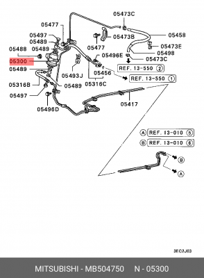Фильтр топливный MB504750 MITSUBISHI