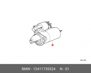 Стартер 12 41 1 735 524 BMW