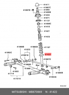 Амортизатор подвески MB870869 MITSUBISHI