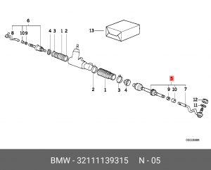 Тяга рулевая 32 11 1 139 315 BMW