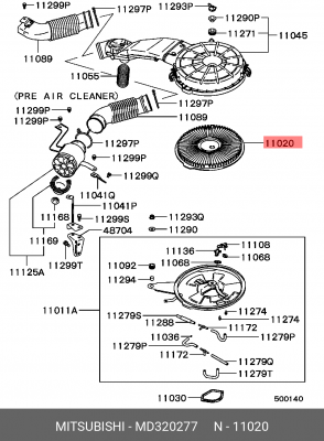 Фильтр воздушный MD320277 MITSUBISHI