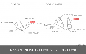 Ремень приводной 11720-16E02 NISSAN