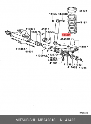 Амортизатор подвески MB242818 MITSUBISHI