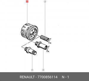Фильтр масляный двигателя 7700856114 RENAULT