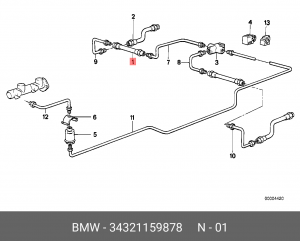 Шланг тормозной 34 32 1 159 878 BMW