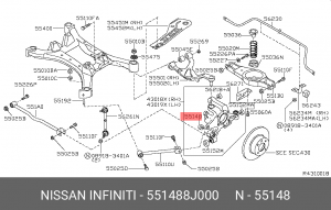 Сайлентблок 55148-8J000 NISSAN