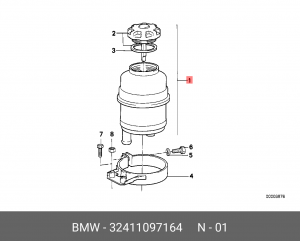 Бачок расширительный системы усилителя руля 32 41 1 097 164 BMW