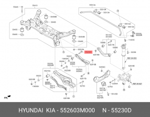 Болт регулировочный схода - развала 55260-3M000 HYUNDAI KIA