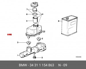 Цилиндр тормозной главный (ремкомплект) 34 31 1 154 863 BMW