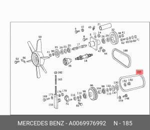 Ремень приводной A0069976992 MERCEDES BENZ