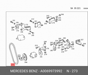 Ремень приводной A 006 997 39 92 MERCEDES BENZ