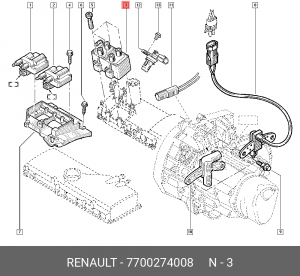 Катушка зажигания 7700274008 RENAULT