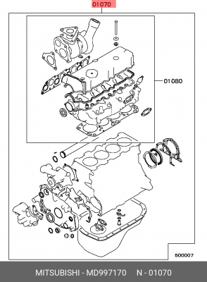Прокладки ДВС (комплект) MD997170 MITSUBISHI