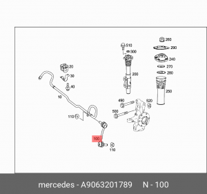 Стойка стабилизатора A 906 320 17 89 MERCEDES BENZ