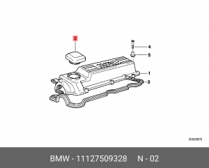 Крышка маслозаливной горловины 11 12 7 509 328 BMW