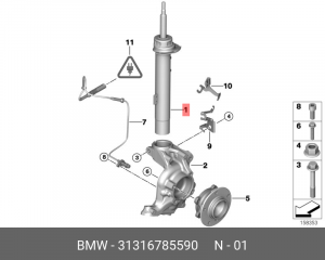 Амортизатор подвески 31 31 6 785 590 BMW