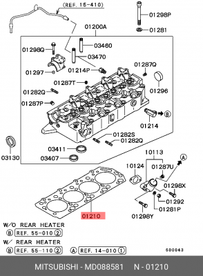 Прокладка ГБЦ MD088581 MITSUBISHI