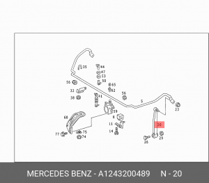Стойка стабилизатора A 124 320 04 89 MERCEDES BENZ