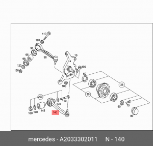 Рычаг подвески A 203 330 20 11 MERCEDES BENZ