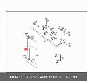 Амортизатор подвески A9063200531 MERCEDES BENZ