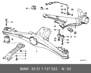 Сайлентблок 33 31 1 127 533 BMW