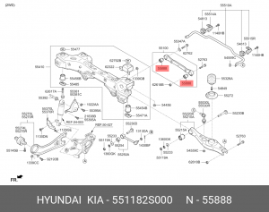 Сайлентблок 551182S000 HYUNDAI KIA