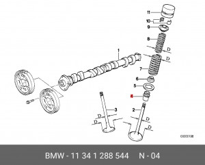 Колпачок маслосъемный 11 34 1 288 544 BMW
