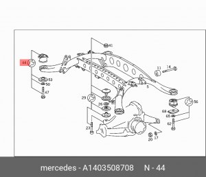 Сайлентблок задней балки A 140 350 87 08 MERCEDES BENZ