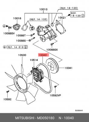 Ремень приводной MD050180 MITSUBISHI