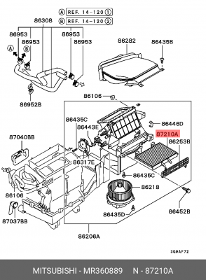 Освежитель воздуха MR360889 MITSUBISHI