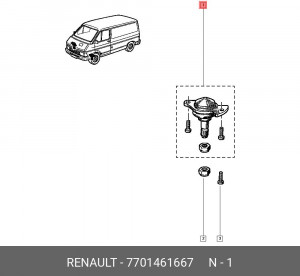 Опора шаровая подвески 7701461667 RENAULT