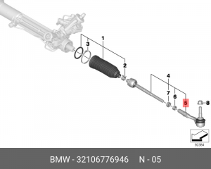 Наконечник рулевой тяги 32 10 6 776 946 BMW
