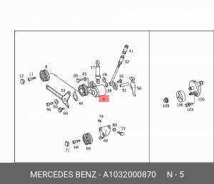 Натяжитель ремня приводного в сборе A1032000870 MERCEDES BENZ