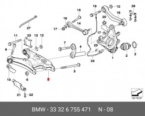Рычаг подвески 33 32 6 755 471 BMW