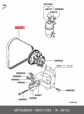 Ремень приводной MD311554 MITSUBISHI