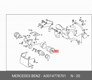 Фильтр топливный A 001 477 87 01 MERCEDES BENZ