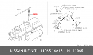 Свеча накаливания 1106516A15 NISSAN