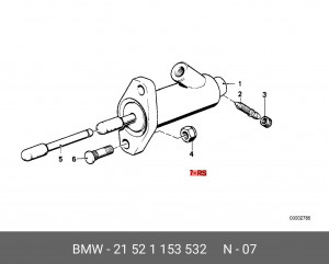 Цилиндр сцепления рабочий (ремкомплект) 21 52 1 153 532 BMW