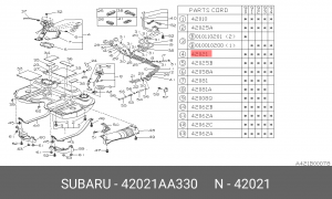Насос электрический топливной системы в сборе 42021AA330 SUBARU