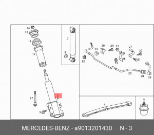 Амортизатор подвески A9013201430 MERCEDES BENZ