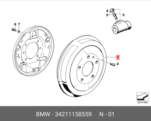 Барабан тормозной 34 21 1 158 559 BMW