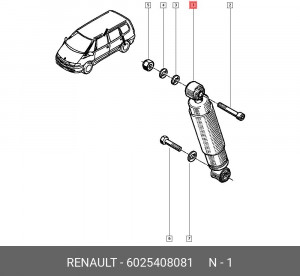 Амортизатор подвески 6025408081 RENAULT