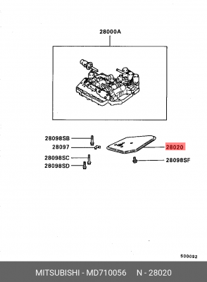 Фильтр масляный АКПП MD710056 MITSUBISHI