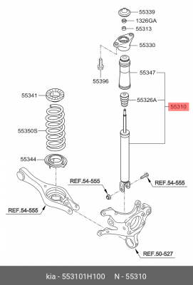 Амортизатор подвески 553101H100 HYUNDAI KIA