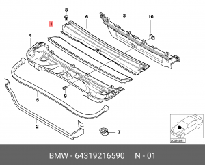 Фильтр салона 64 31 9 216 590 BMW