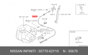 Трос сцепления 30770-62Y10 NISSAN